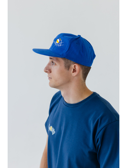 Кепка с прямым козырьком синяя (мяч пляжный)