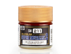 Mr. Hobby: Краска эмалевая металлик SM211 "Super Red Gold"
