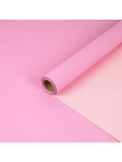 Пленка двусторонняя "Два цвета" 58см*10м Бабл-гам / Персиковый ПР01/6