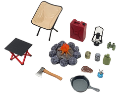 Набор аксессуаров "Кемпинг у костра" - Коллекционная ФИГУРКА 1/12 scale CAMPING EQUIPMENT (DH-E002) - DRAGON HORSE