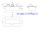 SETE Встраиваемый настольный удлинитель, SBT-2UC-80, 2 гнезда, 2 USB, с кабелем, серебро, схема