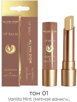 Alvin D'or Бальзам для губ NUTRITION & RECOVERY ALB-01 тон 01 мятная ваниль