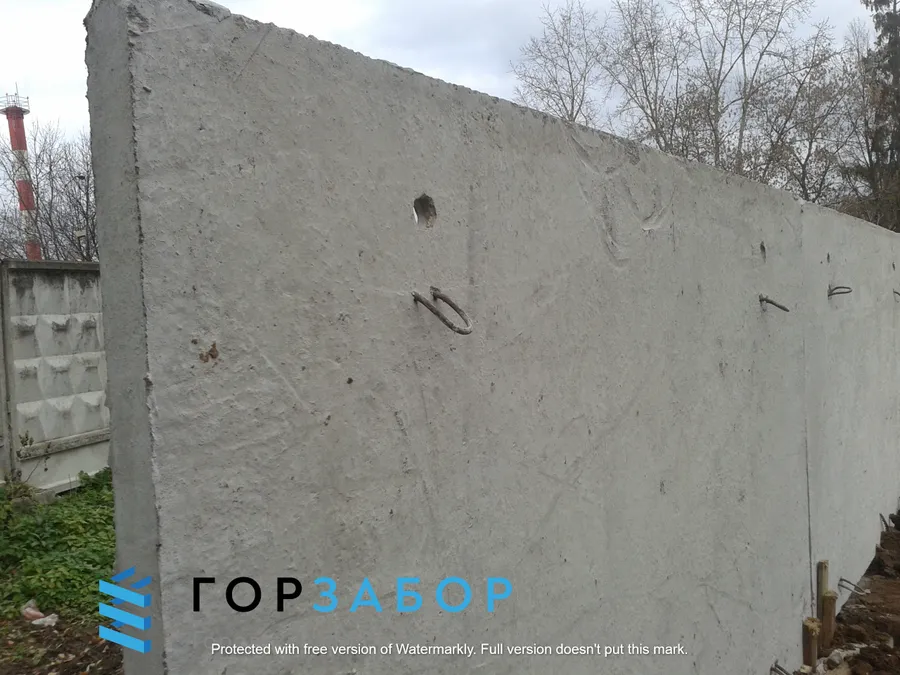 Ограждение из бетонных плит с установкой под ключ