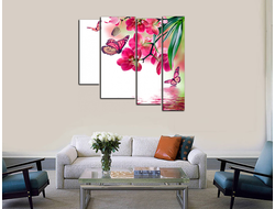 Модульная картина "Цветные бабочки"