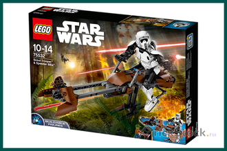 # 75532 Сборный Комплект «Штурмовик–Разведчик на Спидере» / “Scout Trooper & Speeder Bike” Buildable Action Set (2017)