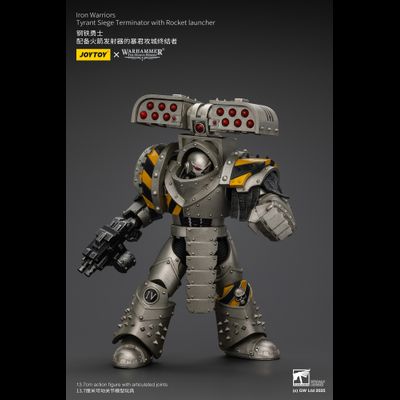 Осадный терминатор-титан Железных Воинов (Warhammer Horus Heresy) - КОЛЛЕКЦИОННАЯ ФИГУРКА 1/18 Iron Warriors Tyrant Siege Terminator with Rocket Launcher (JT01475) - JOYTOY