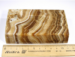 Оникс мраморный, полированный, Туркмения (113*73*25 мм, 541 г) №24945