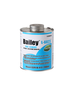 Клей для ПВХ Bailey L-6023, 473 мл для ПВХ труб
