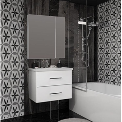 Мебель для ванной Opadiris Арабеско 70 белый глянец, с зеркальным шкафчиком