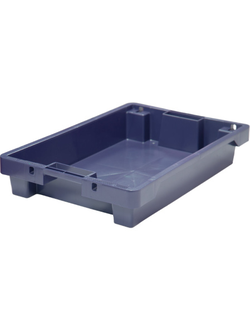 Ящик 600*400*100 мм. конусный сплошной, синий