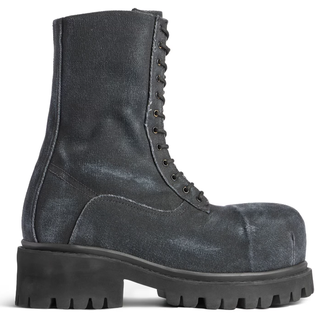 Balenciaga Stomper Boot Cotton Canvas Black