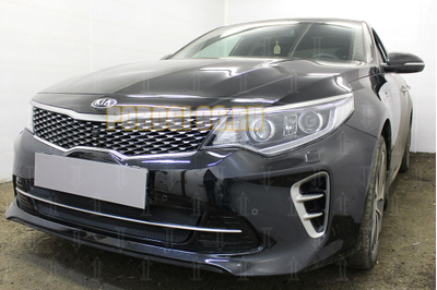 Защита радиатора KIA Optima 2015-2018 (GT / GT-Line) black низ
