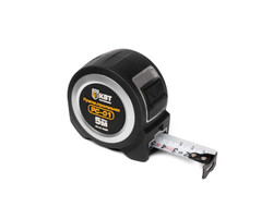 Рулетка строительная РС-01-5х25 серия ПРОФИ 2-го класса точности с кнопкой временной фиксации, переключателем постоянной фиксации