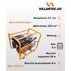 Мотопомпа VILLARTEC GP 100