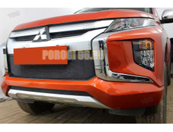 Защита радиатора для Mitsubishi L200 2019- black середина