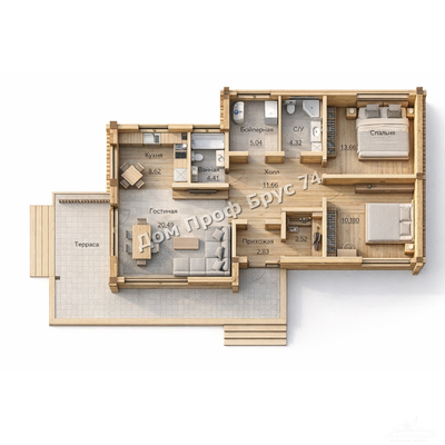 «Альферац»  14,26 х 8,91 м — 127,07 м²