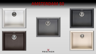 Мойка Reginox AMSTERDAM 50 Black Silvery