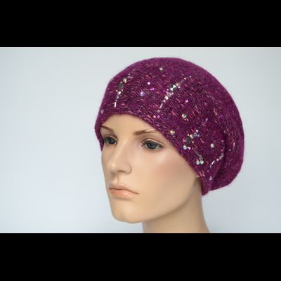 Берет Vizio 1010 B фуксия с украшениями
