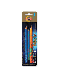 Карандаши с многоцветным грифелем KOH-I-NOOR, набор 3 шт., "Magic", 5,6 мм/ 7,1 мм, блистер, 9038003002BL, 1 упаковки
