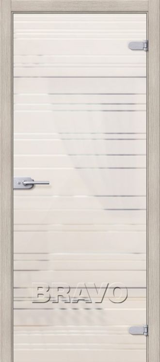 Грация Белое Сатинато - стеклянная межкомнатная дверь