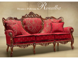 ИТАЛЬЯНСКИЙ ДИВАН В ДЕРЕВЯННОМ КАРКАСЕ ROSALBA 102/RK - ФАБРИКА MORELLO GIANPAOLO