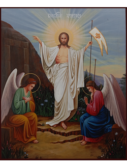 Воскресение Христово. Рукописная икона.