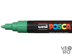 Акриловый Маркер Uni POSCA PC-5M 1,8-2,5мм, овальный наконечник, зеленый