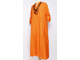 Платье Бохо "ВИСКОЗА ОДНОТОН ЯРУСЫ" оранжевое