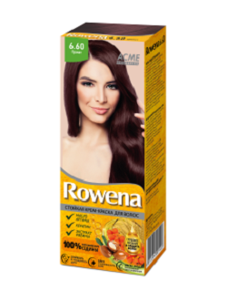 Rowena Стойкая Крем-Краска для волос тон 6.60  Гранат ( с аммиаком)