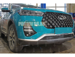 Защита радиатора для Chery Tiggo 7 Pro 2020- black низ