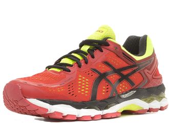 Кроссовки  ASICS GEL-KAYANO 22 красный-черный-желтый  T547N-2490 (Размеры: 9; 10)