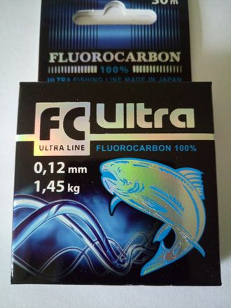 Леска AQUA FC ULTRA FLUOROCARBON 100% , (0.12) 30м