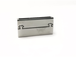 УЦЕНЕННЫЙ ТОВАР! МАГНИТНАЯ ЗАСТЁЖКА ПЛОСКАЯ - 002  - 35*4мм - НИКЕЛЬ / СЕРЕБРО