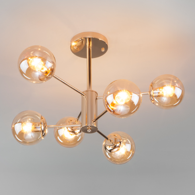 Потолочная люстра со стеклянными плафонами 30166/6 золото Eurosvet&trade;