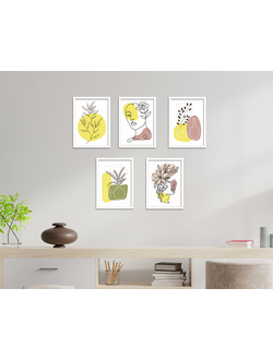 Набор постеров в раме из 4 шт. (пластик) "Абстракция"