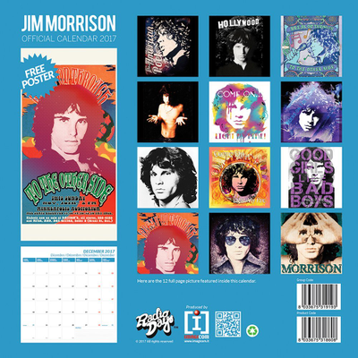 Jim Morrison ( The Doors ) Official Календарь 2017 ИНОСТРАННЫЕ ПЕРЕКИДНЫЕ КАЛЕНДАРИ 2017, Jim Morris