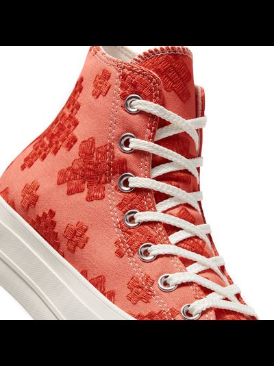Кеды Converse Chuck Taylor Lift Festival Broderie High Top Bright Madder