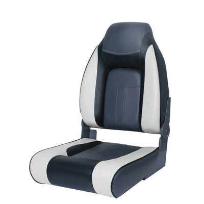 Сиденье мягкое складное Newstarmarine Premium Designer High Back Seat 75157GCB 650x450x430мм серо-черное из пластмассы с виниловой обивкой