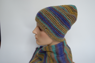 Разноцветная фиолетовая шапка Vizio Италия 8013 CY