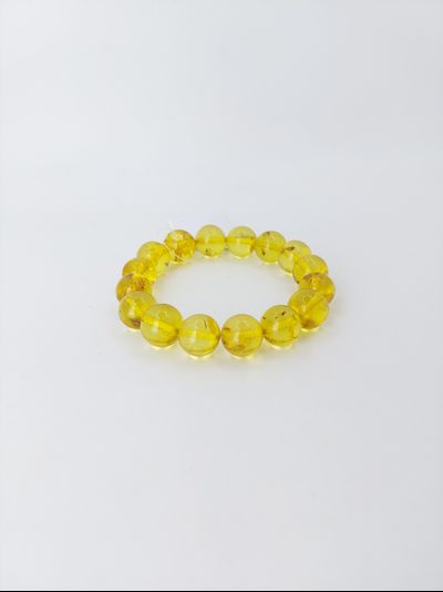 Браслет шары из лимонного янтаря