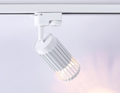 Трековый однофазный светильник со сменной лампой GL 5157 WH белый GU10 D60*120