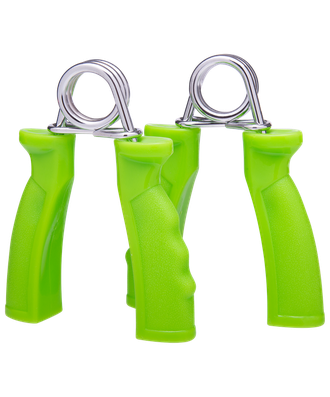 Эспандер кистевой пружинный STARFIT ES-301, пара, жесткая ручка, зеленый