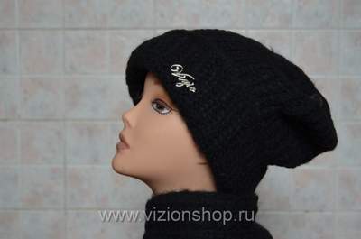 Вязаная шапка и шарф для женщин после 40 - 50 лет фото