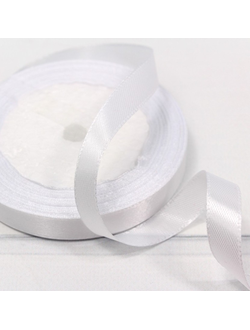 Лента атласная 12мм (01, белая), 22,9м