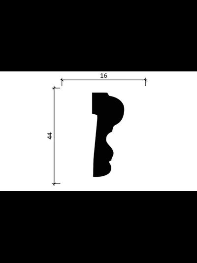 Молдинг из дюрополимера Decor Dizayn DD400, 2 метра