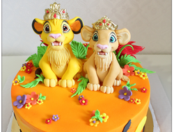 Торт со львятами из мультика "Король Лев"