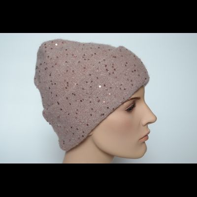 Шапка Vizio 6943 CRY с отворотом розовая