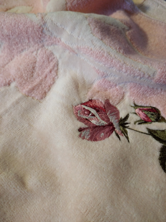 Набор махровых полотенец для рук с вышивкой Розочки, 35х35 и 35х75 см
