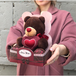 МИШКА CHOCO С СЕРДЦЕМ 20 СМ