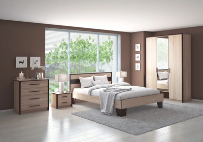 Комод Эшли 80 см венге, дуб сонома